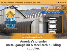 Tablet Screenshot of metalgaragekits.com